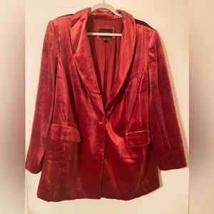 ELOQUII Biker Red Slim Tuxedo Blazer, Size 20 NWOT